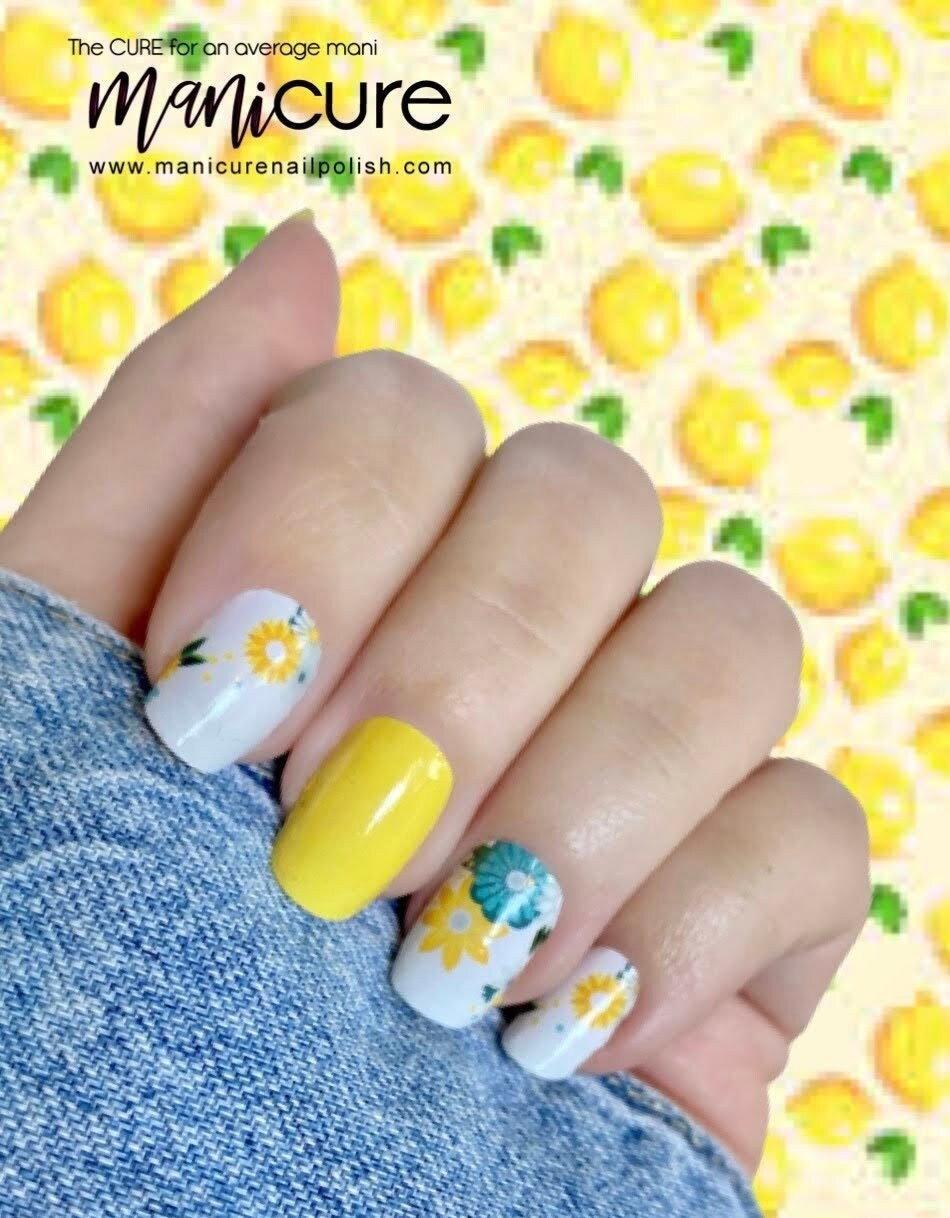 Spring Buttercup Floral Design, ManiCURE Real Nail – ManiCURE Nail