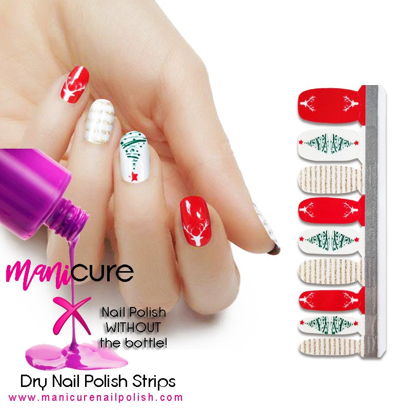 Waves of Christmas| Nail Wraps | Nail Stickers | Nail Strips | Gel Nails | Nail  Polish Wraps - Nailfordable