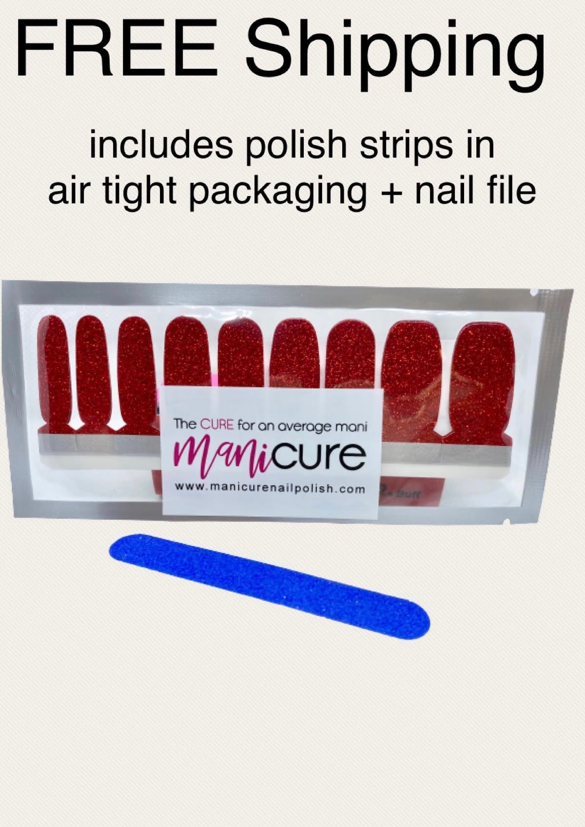 Black Solid Finish, ManiCURE  Real Nail Polish Strips, Dry Nail Polish, Nail Wraps, Stickers, Long Lasting, Non Toxic - manicurenailpolish