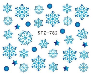 Snowflake Nail Art Stickers, Decals, Transfers, Wraps -Blue Snowflakes, Winter Time  Water Transfer Nail Art - manicurenailpolish