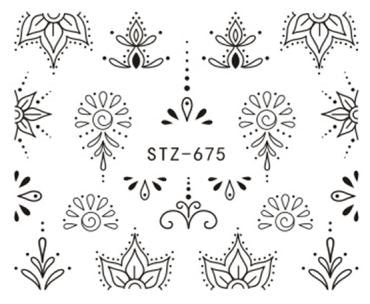 Henna Nail Art Stickers, Decals, Transfers, Wraps -Water Transfer Nail Art Hena - manicurenailpolish