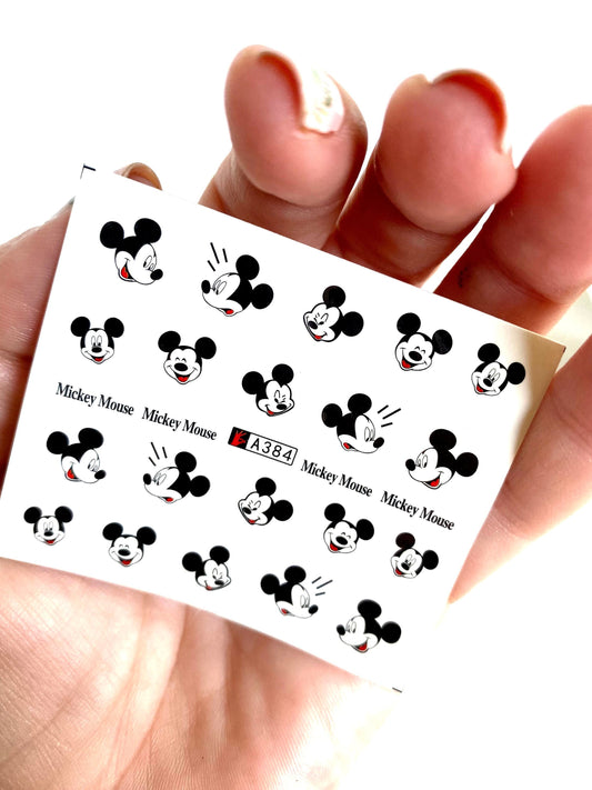 Disney Nail Art Stickers, Decals, Transfers, Wraps - Disney's Micky Mouse Water Transfer Nail Art - manicurenailpolish