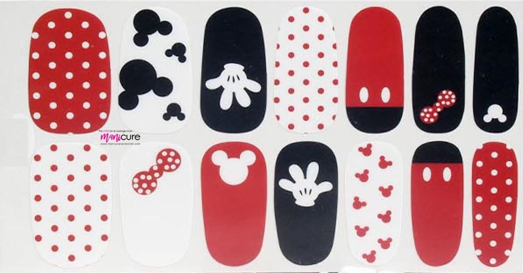 Mickey and Minnie Disney Nail polish strips / Nail Wraps / Nail Stickers
