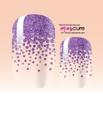 Dripping in Purple Glitter, ManiCURE  Real Nail Polish Strips, Dry Nail Polish, Nail Wraps, Stickers, Long Lasting, Non Toxic- I Formula