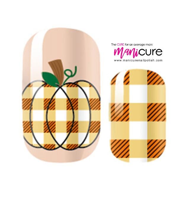 Pumpkin Spice Everything Design, ManiCURE  Real Nail Polish Strips, Dry Nail Wraps, Stickers, Long Lasting, Non Toxic- I Formula